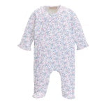 Tiny Soft Floral Ruffle Footie