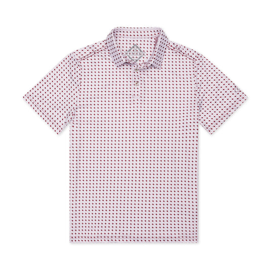 Texas White & Maroon - Performance Polo