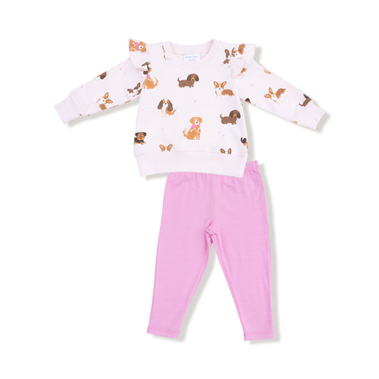 Best Friend Dogs Ruffle Top & Leggings