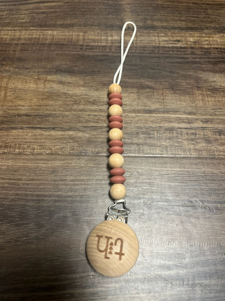 Three Hearts Wooden Paci Clips