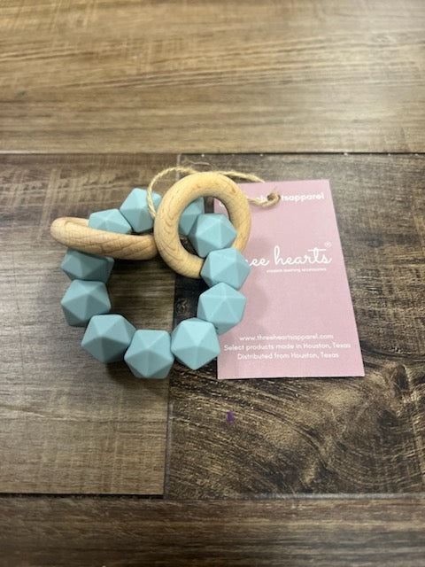 Three Hearts Beech Rattle