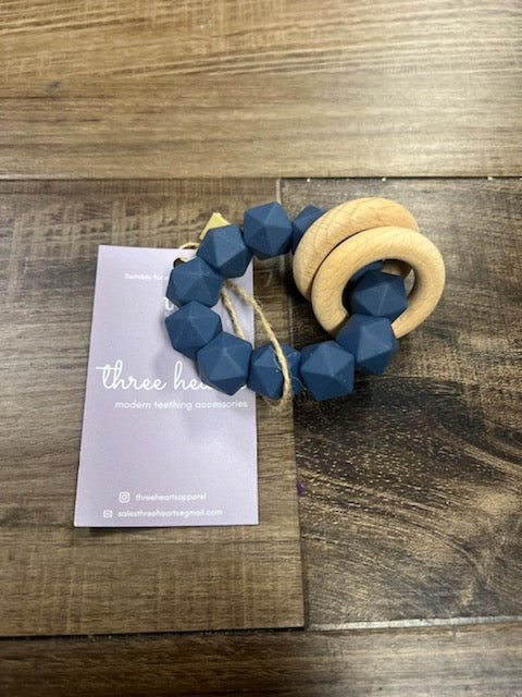 Three Hearts Beech Rattle