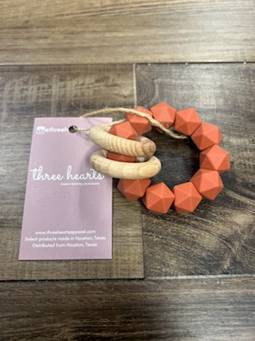 Three Hearts Beech Rattle