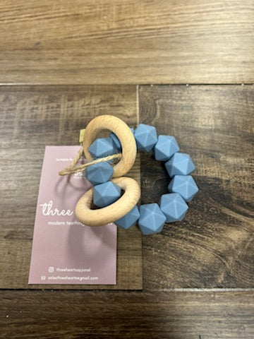 Three Hearts Beech Rattle