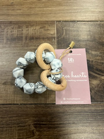Three Hearts Beech Rattle