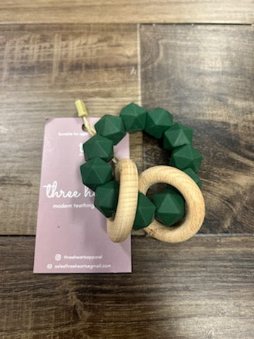 Three Hearts Beech Rattle