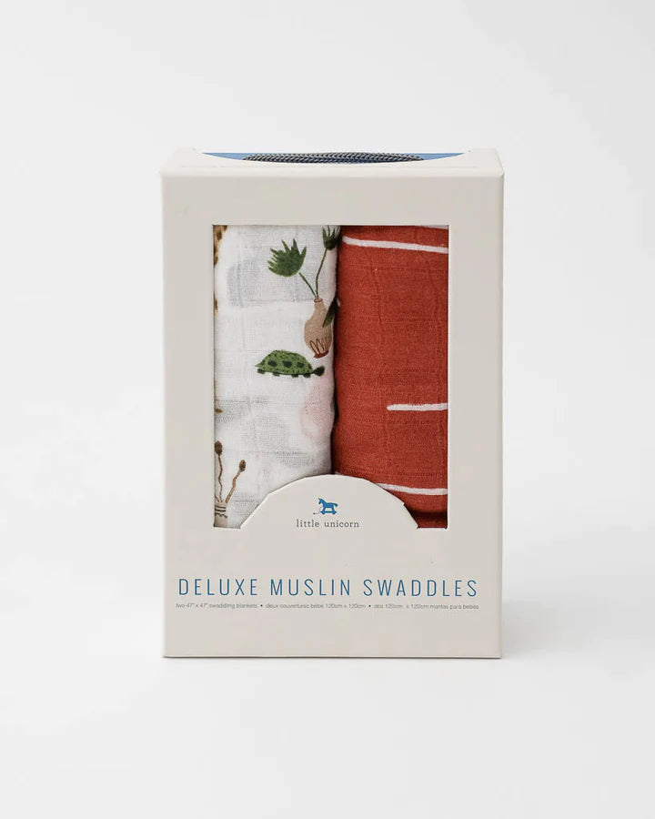 Little Unicorn - Deluxe Muslin Swaddle Blanket Set of 2