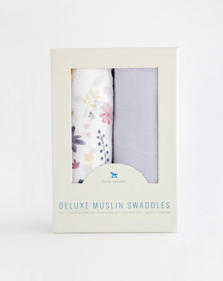 Little Unicorn - Deluxe Muslin Swaddle Blanket Set of 2