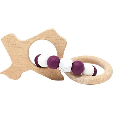 Three Hearts Wooden Texas Rattle