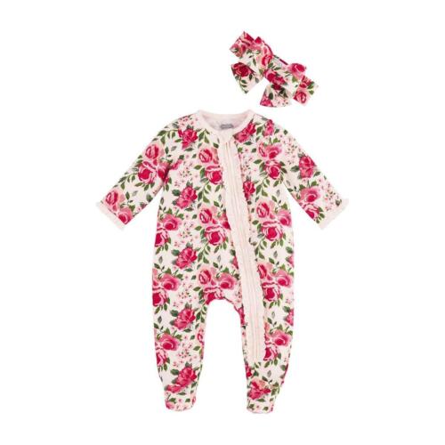 Mud Pie - Floral Sleeper w/ Headband