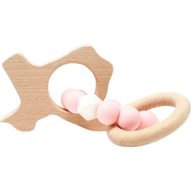 Three Hearts Wooden Texas Rattle