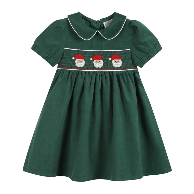 Emerald Corduroy Santa Dress