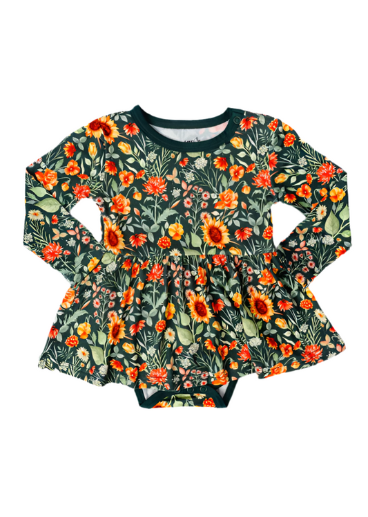 Flower Field Long Sleeve Dress
