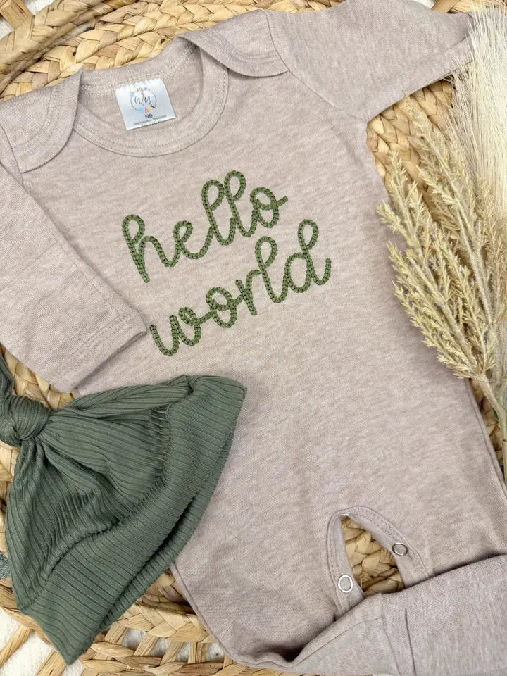 Forest Green Hello World Footie