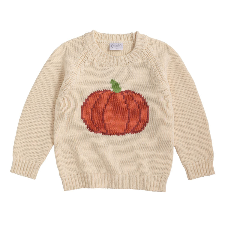 Cream Pumpkin Knit Sweater