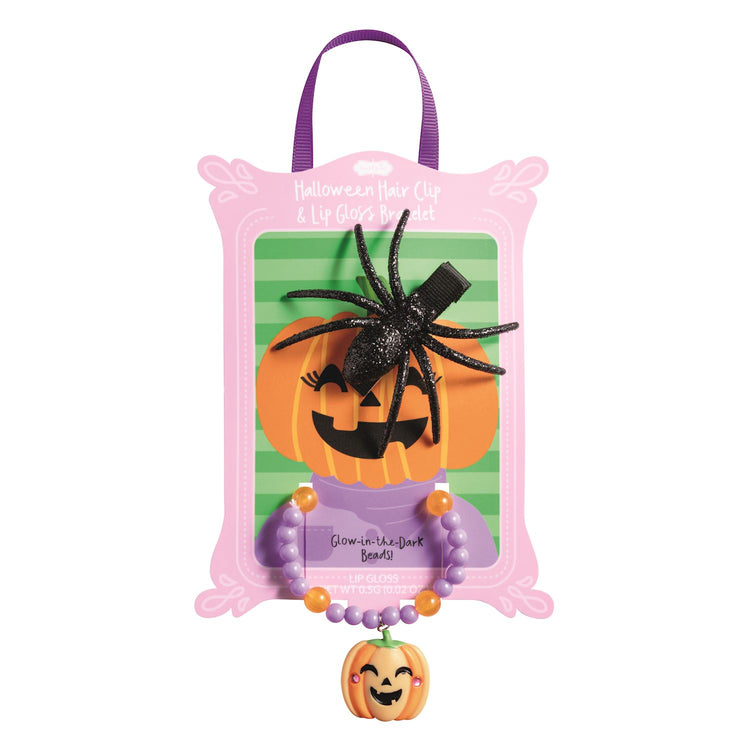 Halloween Hair Clip & Lip Gloss Bracelet