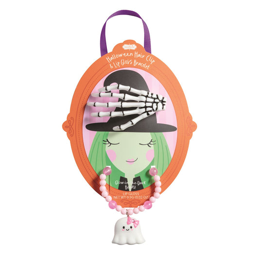 Halloween Hair Clip & Lip Gloss Bracelet