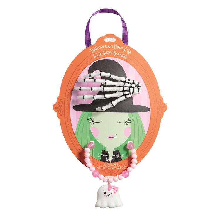 Halloween Hair Clip & Lip Gloss Bracelet