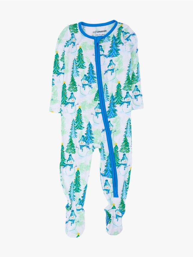 Blue Snowy Grove Footie