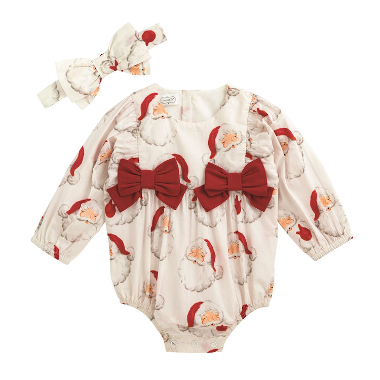 Santa Bow Bubble & Headband