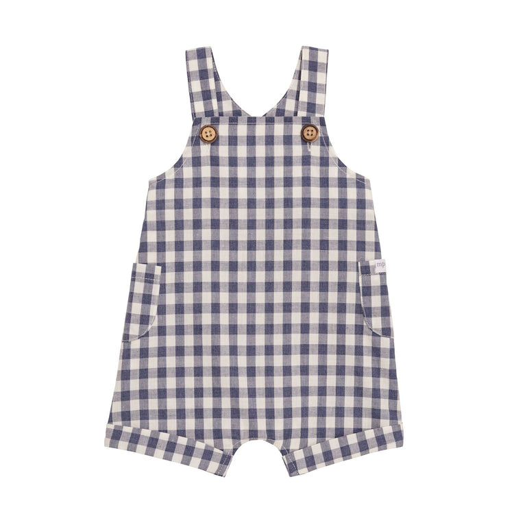 Navy Gingham Romper