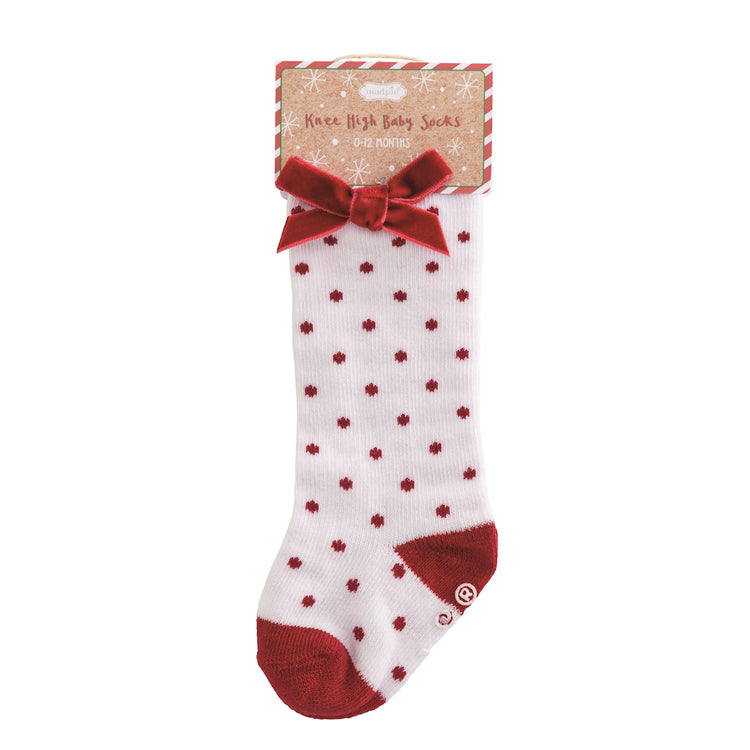 Christmas Bow Socks 0-12M