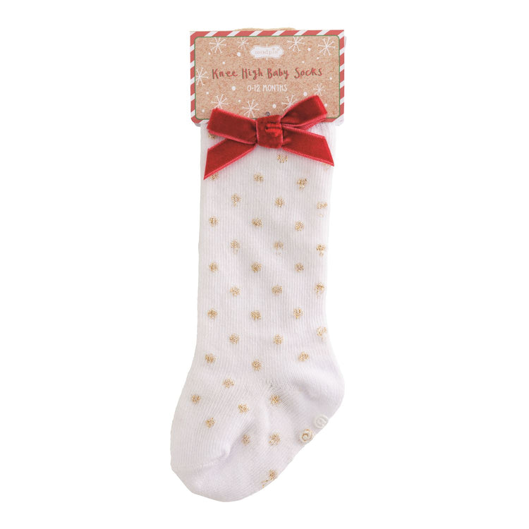 Christmas Bow Socks 0-12M