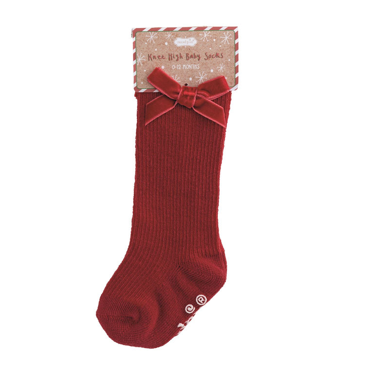 Christmas Bow Socks 0-12M