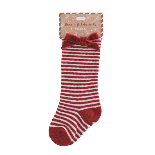 Christmas Bow Socks 0-12M