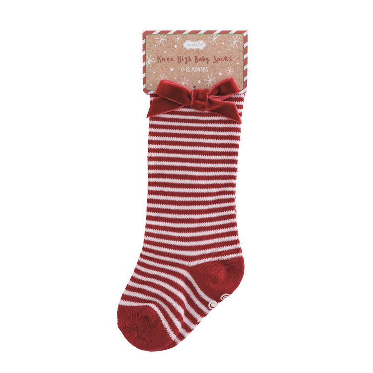 Christmas Bow Socks 0-12M