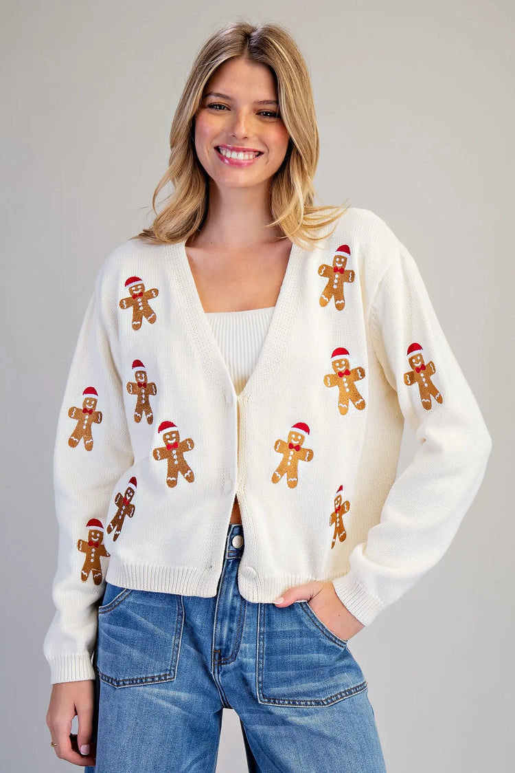 Gingerbread Man Cardigan
