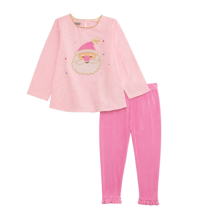 Pink Santa Tunic & Legging Set