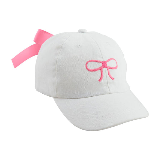 Girls Bow Embroidered Hat (2T-5T)