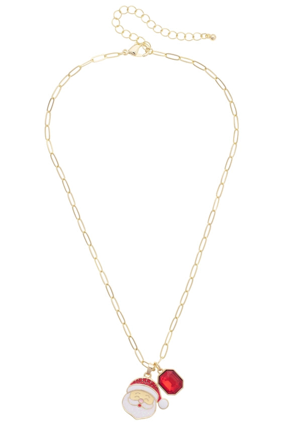 Very Merry Santa Paperclip Necklace