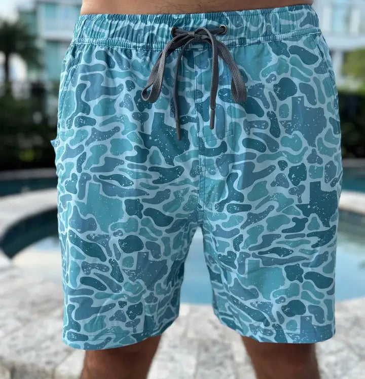 Texas Ocean Camo Athletic Shorts