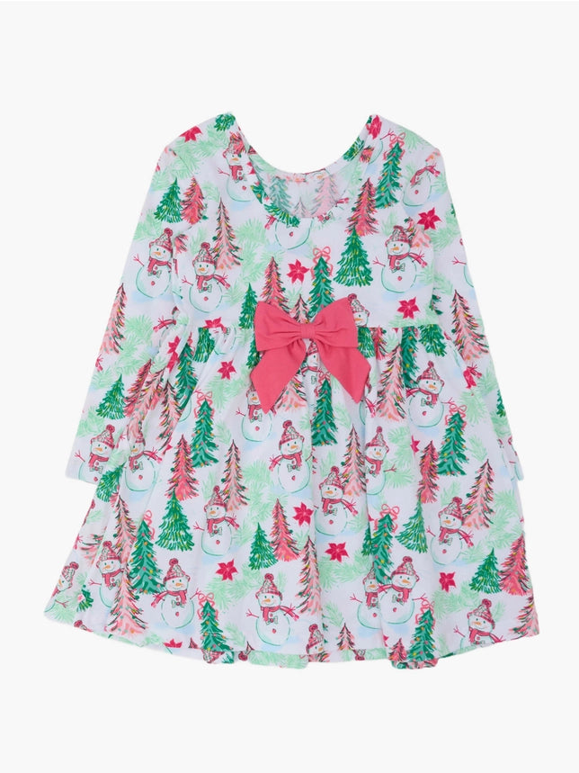 Snowman Grove LS Dress