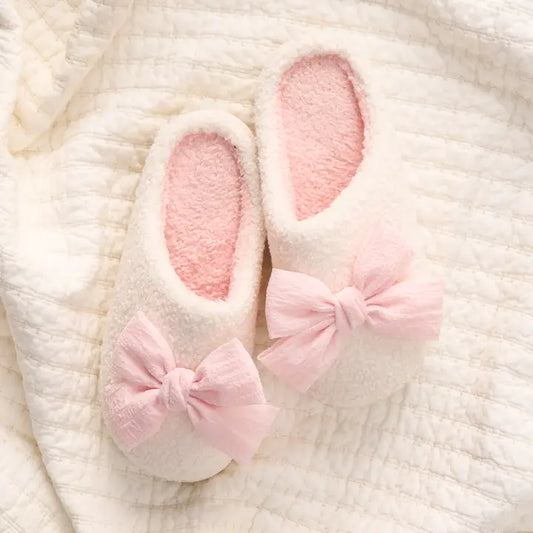 Betty Bow Blush Slippers
