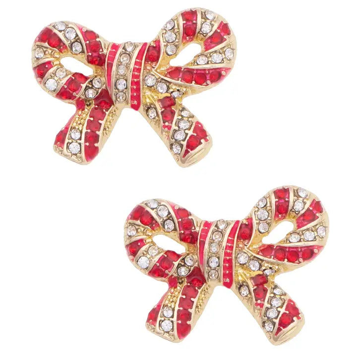 All Twisted Up Pave Bow Earrings