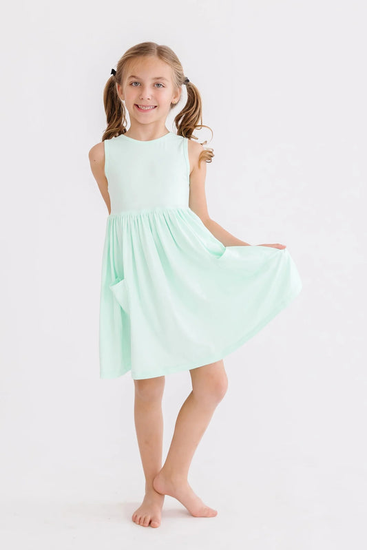 Sage Tank Twirl Dress