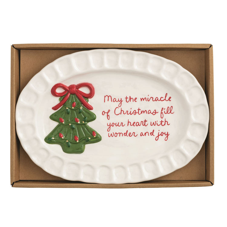 Whimsical Christmas Tree Plate