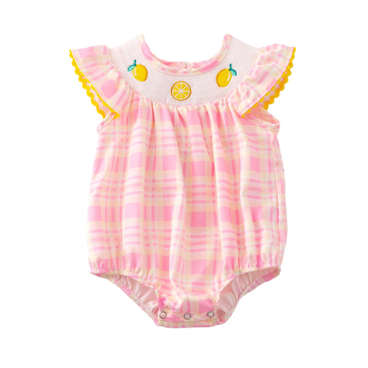 Lemon Smocked Romper