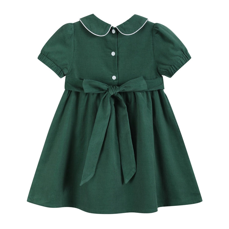 Emerald Corduroy Santa Dress