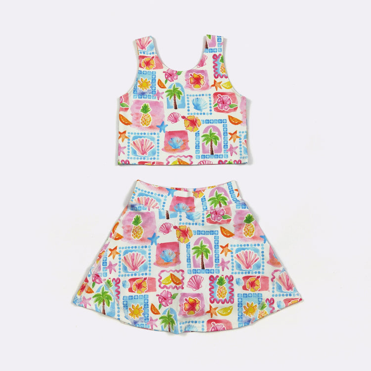 Tropical Summer Skort Set
