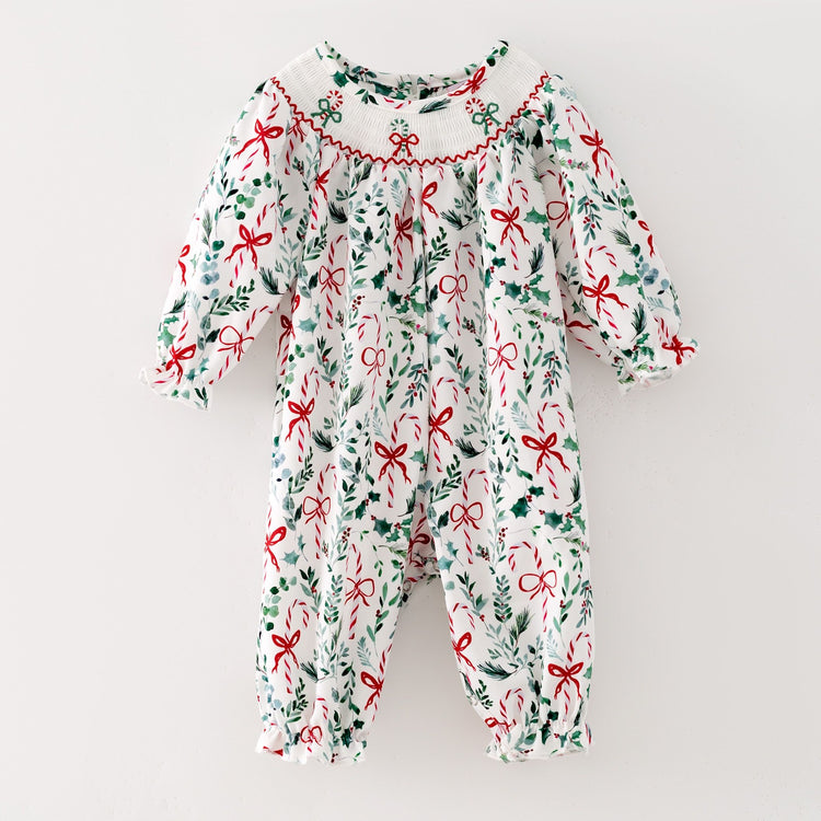 Whimsical Winter Smock Romper