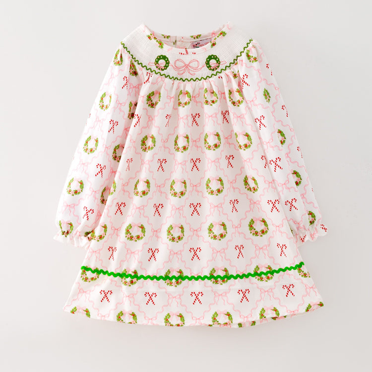 Coquette Wreath Smocked Dress