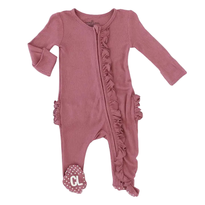 Boysenberry Zip Footie
