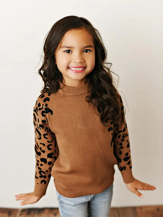 Leopard Print Crew Sweater