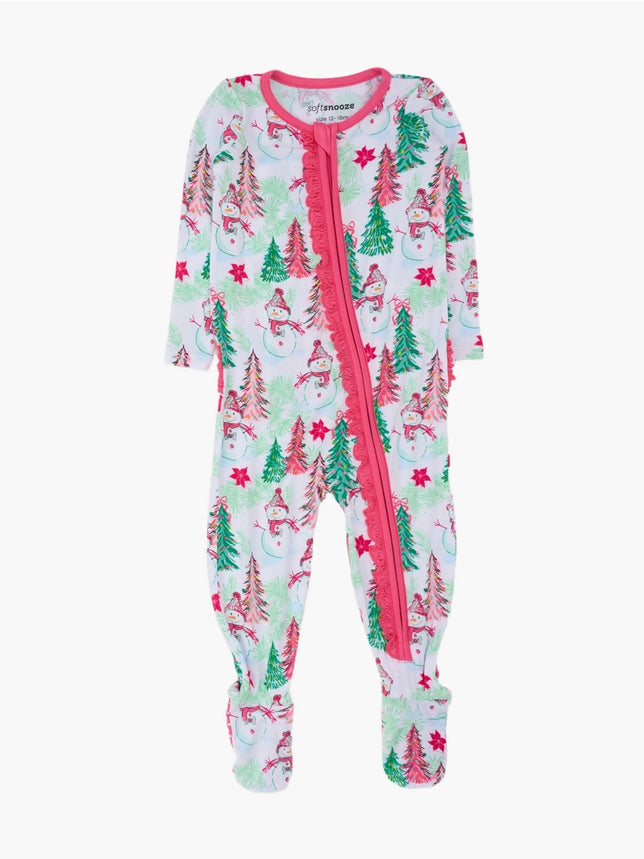 Pink Snowy Grove Footie