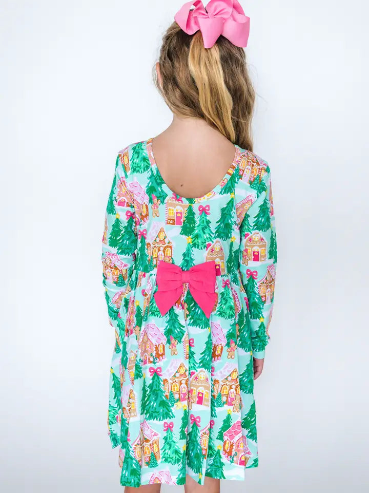 Jolly Gingerbread Twirl Dress