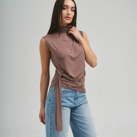 Draped Espresso Top